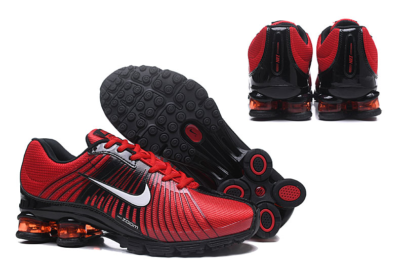 Men Nike AIR Shox Red Black White Shoes